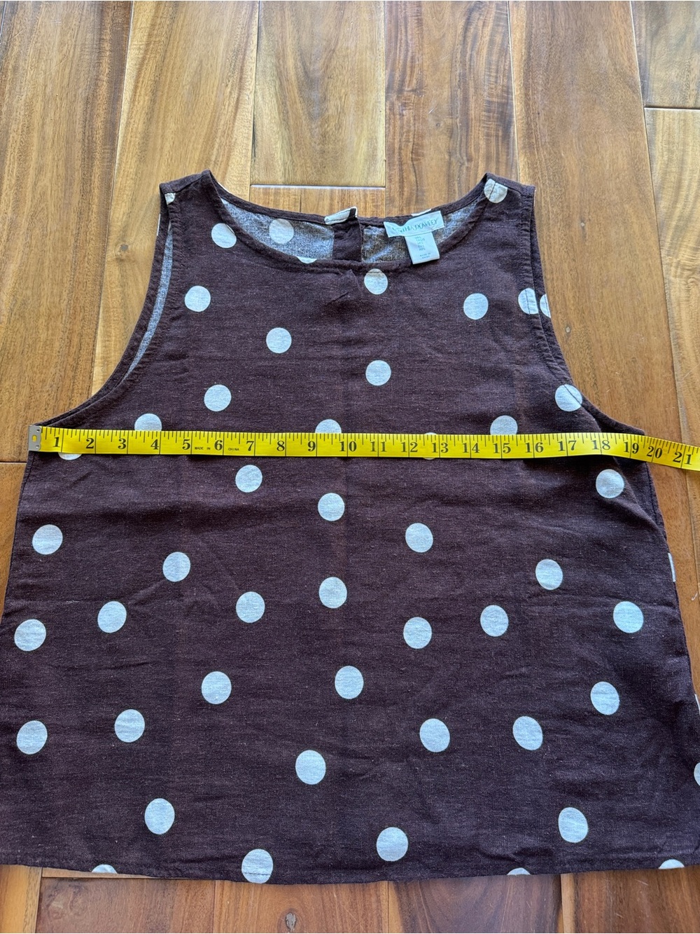 Cynthia Rowley Brown Tank One-Piece with White Polka Dots - Picture 3 of 7